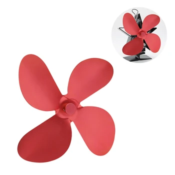 

4 Blades Quiet Heat Powered Stove Fan Burner Eco Fan Home Fireplace Fan Efficient Heat Distribution Fireplace Accessories