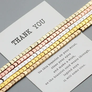 

WLYeeS Matte Polish Triangle Arrows Hematite Beads Natural Stone Gold Spacer Loose beads for Jewelry Making DIY Bracelet 15 inch