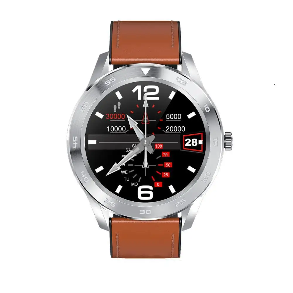 TU98 brown leather ECG+PPG смарт часы Более точные умные часы с полным сенсорным экраном Многоязычные умные часы Мужчины Женщины Фитнес браслет Фитнес трекер Монитор артериального давления Плавание и звонки через Bluetooth - Цвет: TU98 brown leather