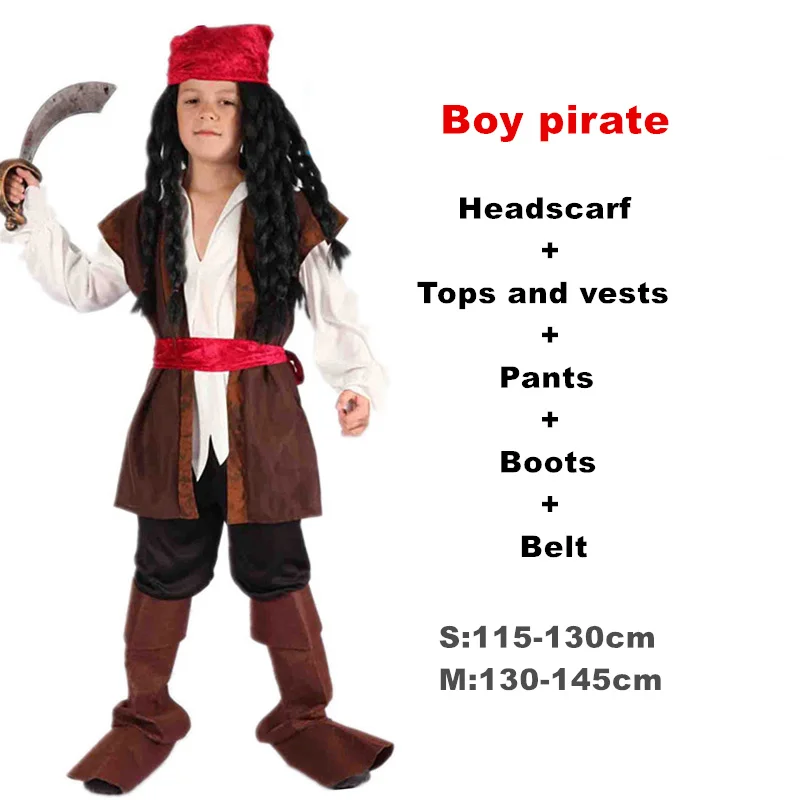 Рождественские костюмы на день рождения, пиратский костюм для костюмированных игр для мальчиков, комплект для детей на Хэллоуин, Рождество для детей