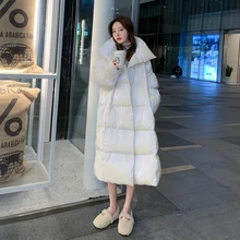 FAKUNTN  Down Jacket Women Winter Oversized Thick Warm Padded Coat Female Fashion Hip Hop Streetwear Parkas Jacket Overcoat