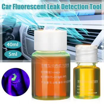 

5 40ml Car Fluorescent Leak Detection Tool Air Conditioner Conditioning Refrigerant Gas A/C Leak Test Detector Fluorescent Agent