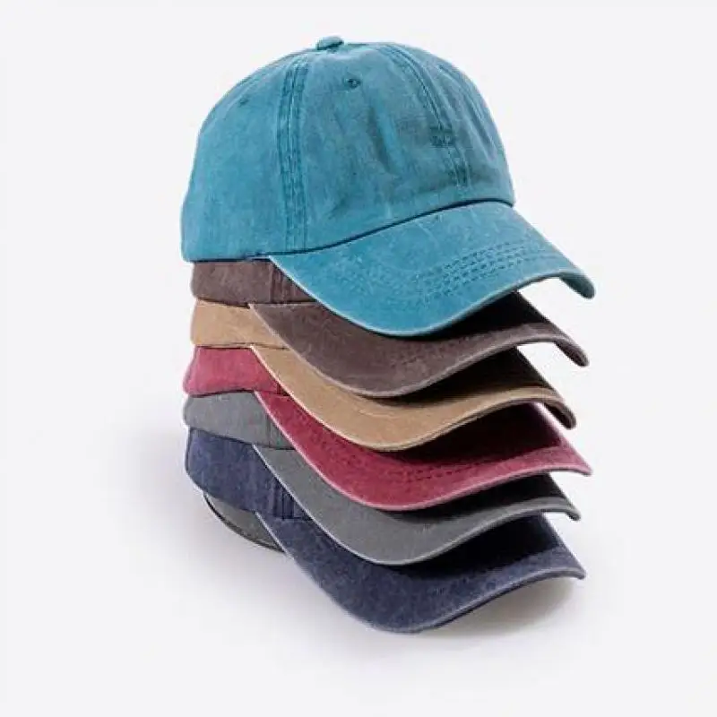 Baseball Cap Women Men Cotton Solid Fashion Snapback Female Outdoor Simple Washed Vintage Visor Casual