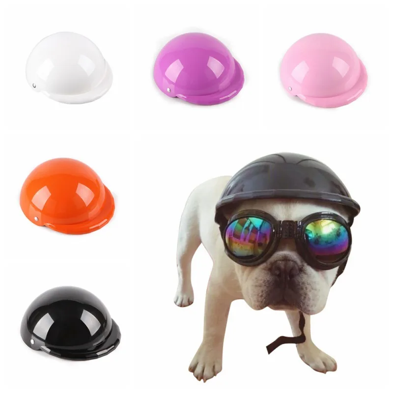 

Pet Funny Cool Motorcycles Bike Helmet Hat Adjustable Dog Hat for Sun Rain Protection