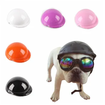 

Pet Funny Cool Motorcycles Bike Helmet Hat Adjustable Dog Hat for Sun Rain Protection