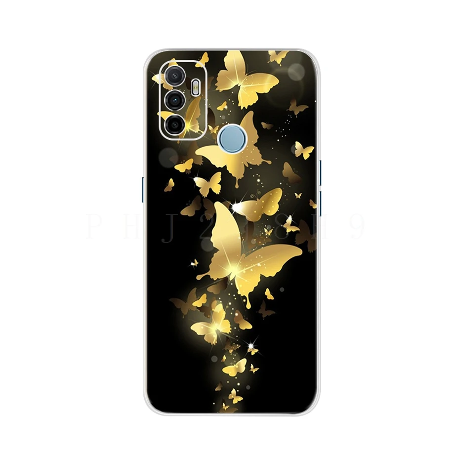 Cover WEIOU Per OPPO A53 | A53s - Custodia Morbida In TPU Con Bordo Dorato Placcato, Viola