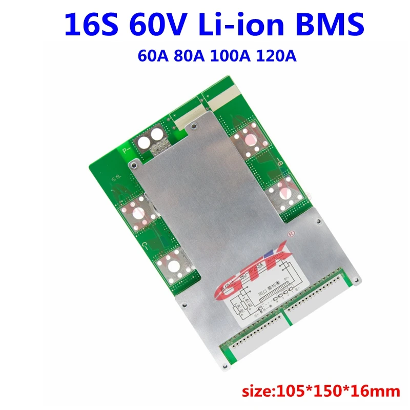 GTK 16S 60V 60A 80A 100A 120A BMS с функцией сохранения баланса 60V Защитная плата для 60В литий-ионная аккумуляторная батарея