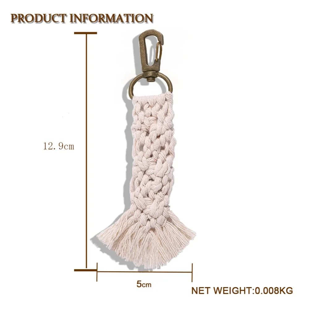 Vedawas макраме брелок Богемия брелок с кисточкой ручной работы сумка Шарм автомобиль Висячие ювелирные изделия подарок для друзей женщин Прямая поставка