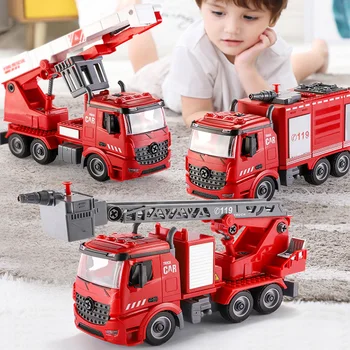 

Children's Fire Truck Nut Detachable Assembly Engineering Car Toys for Boy Water Tender Hands-on Tool Education Toy