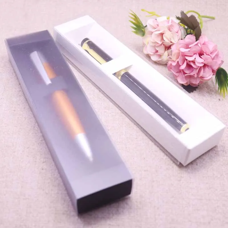 

New DIY White Drawer Box 3 colour Clear Window Pen box Lip Sticker Eye Line Pen/ Cosmetic/ Gift Box Novelty Design
