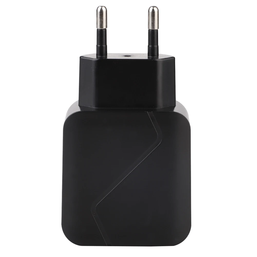 Быстрое зарядное устройство USB со светом 3,0 18 Вт QC 3,0 быстрое зарядное устройство для мобильного телефона зарядное устройство для iPhone samsung S10 huawei Xiaomi - Тип штекера: EU   Black