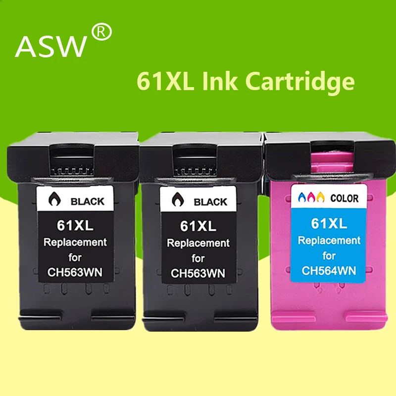 Сменный картридж ASW 61XL для hp 61xl чернильный 61 Deskjet 1000 1050 1055 2050 2512 2540 Envy 3050 5530 4500 |