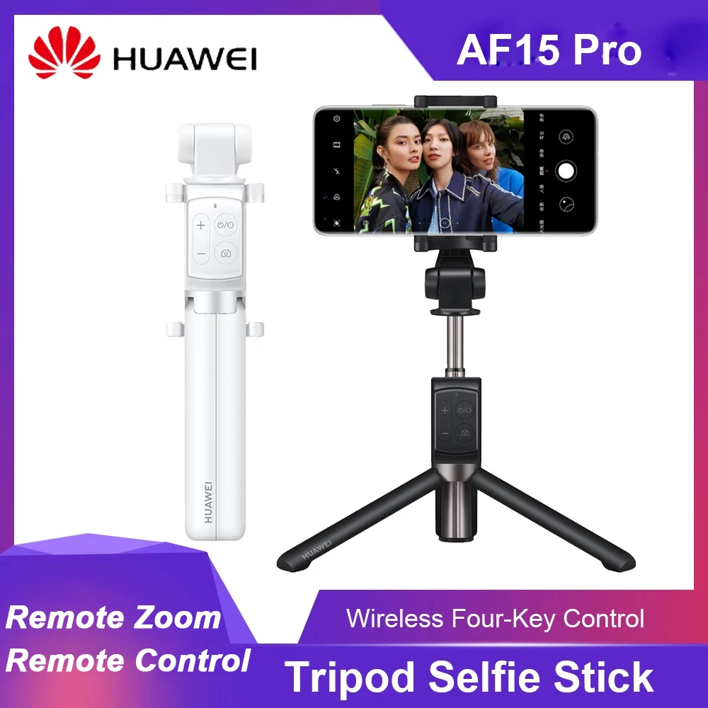 Huawei-trípode Honor AF15 Pro, palo de Selfie inalámbrico con Bluetooth, monopié portátil con Control remoto y Zoom para teléfonos iOS y Android