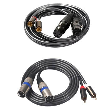 

1.5M Dual Rca Male to Xlr Male Cable 2 Xlr to 2 Rca Plug Adapter Hifi Cable & Dual Female Xlr to Rca Cable