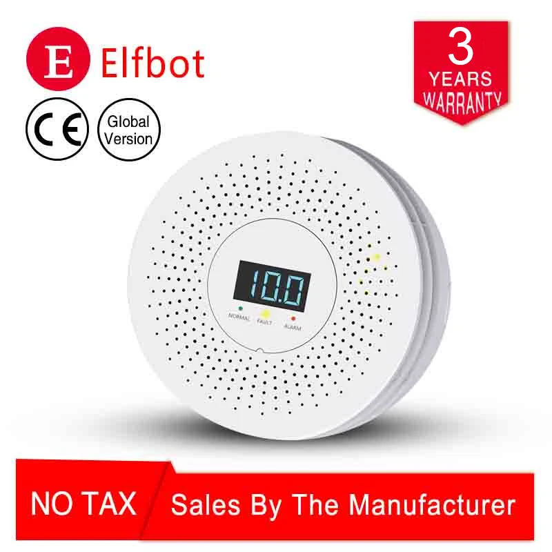 

Methane detector LCD display natural gas detector with LED indicator flashing sound home safety warning