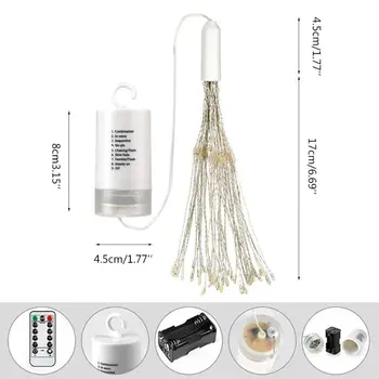 

200 LEDs Firework Light Foldable Decorative String Lamp Remote Control 8 Modes 40JE