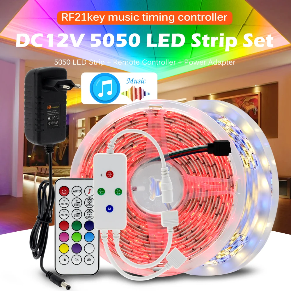 5050 Светодиодные ленты RGB / RGBW RGBWW 5 м 10 Цвет Сменные гибкий светодиодный светильник