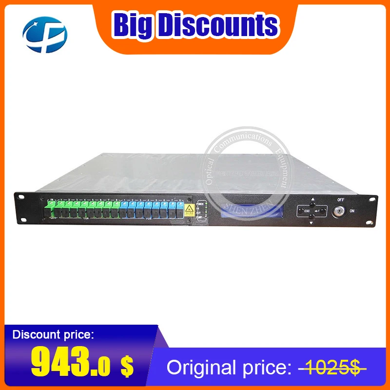 CATV 1550nm EDFA 1310/1490/1550 wdm 8 порт выхода CATV оптический волоконный усилитель, мощность 16/18/20dbm 1U/80W EDFA