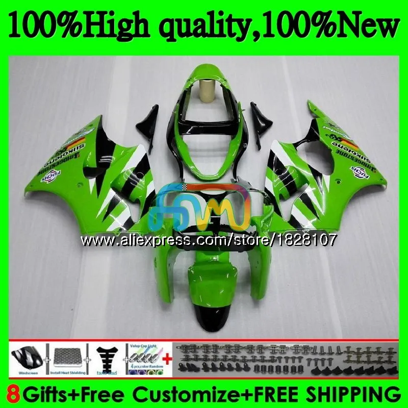 Корпус для KAWASAKI 600CC ZZR600 ZX600CC кузов 14BS. 7 Цвета: зеленый, черный ZZR-600 ZZR 600 05 06 07 08 2005 2006 2007 2008 комплект обтекателей
