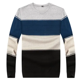 

Thin Section Plus Fat plus Size Men Sweater Middle Age Fat Man Loose Round Neck Knitting Shirt Fat Backing Sweater