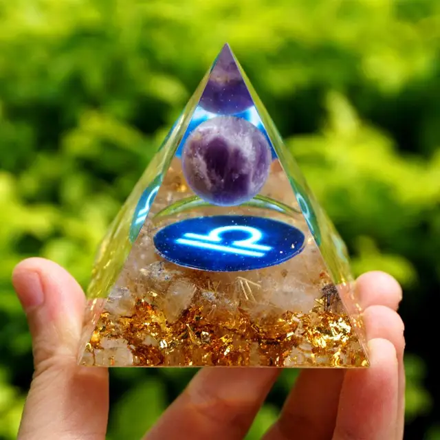Orgonite pyramid libra zodiac