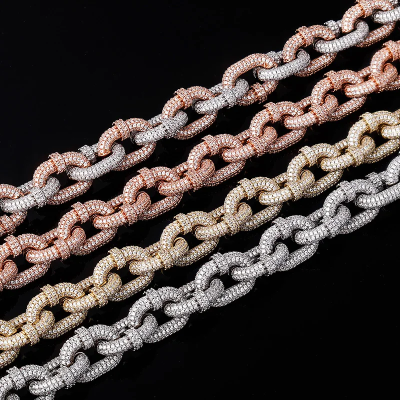 JINAO 17mm Miami Cuban Chain Necklace 