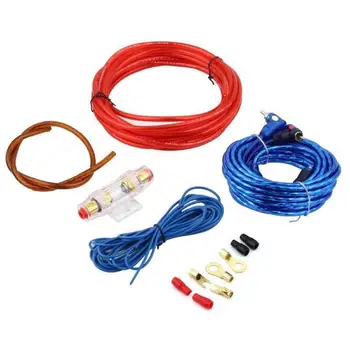 

New 1500W Car Audio Wire Wiring Amplifier Cable Subwoofer Speaker Installation Kit 8GA Power Cable 60 AMP Fuse Holder New