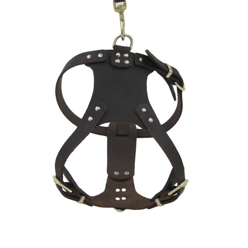 

Large Dog Harness Vest Real Leather Walking Training big Dog Harnesses Adjustable German Shepherd Labrador Husky Strap