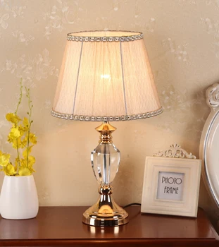 

ZISIZ Crystal Table Lamps LED Bedside Desk Lamp Bedroom /Living Room/ Study Book Light / Table Lights E27 EU/AU/US/UK Plug
