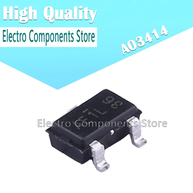 10Pcs/Lot AO3414 SMD SOT23-3 (Marking AE1L) AE1L SOT-23 N-Channel Mosfet Transistor SOT23 MOS Field Effect | Электронные