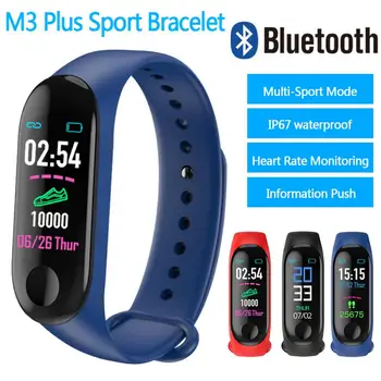 

M3 Plus Smart Bluetooth Sports Bracelet Heart Rate Blood Pressure Monitor Fitness Tracker Smart Band