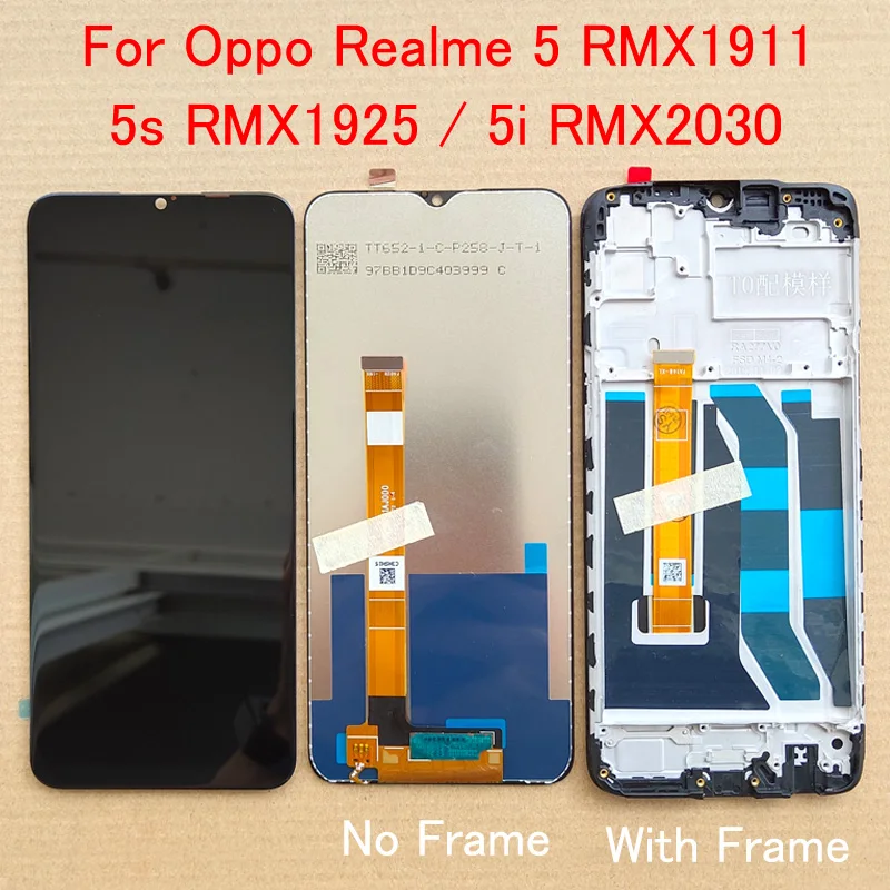 Hitam 6 5 Inci Untuk Oppo Realme 5 Rmx1911 5s Rmx1925 5i Rmx2030 Tampilan Lcd Layar Sentuh Perakitan Digitizer Dengan Bingkai Ponsel Layar Lcd Aliexpress