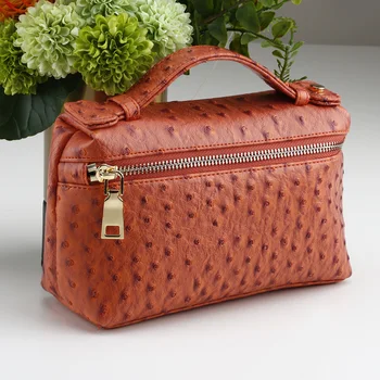 

Middle esat Designer Handbag Ostrich Leather Portable Bag Clutch Bag 2020 Lady Hand Bag Purse Make Up Bag Trend Bag