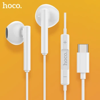 

HOCO Original Wired Earphone Earbuds With Remote Mic 3.5mm Type C Wired In-ear Plug Earphone For iPhone 6S Plus Xiaomi Samsung