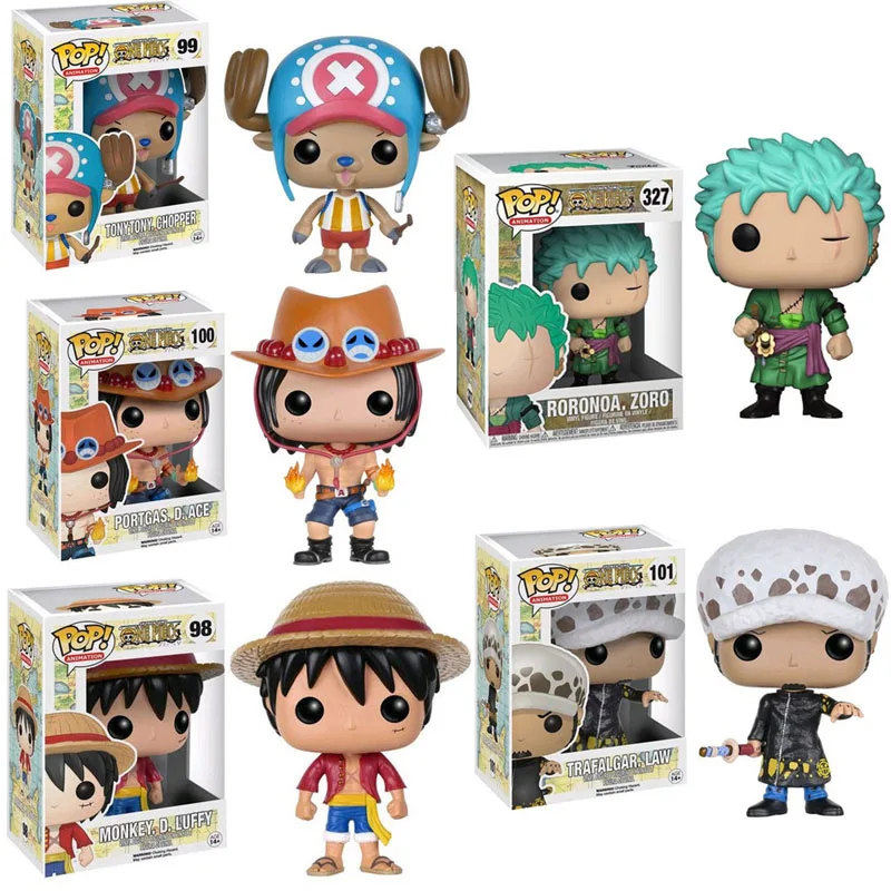 FUNKO POP японского аниме Roronoa Зоро Луффи Тони Чоппер Виниловая фигурка