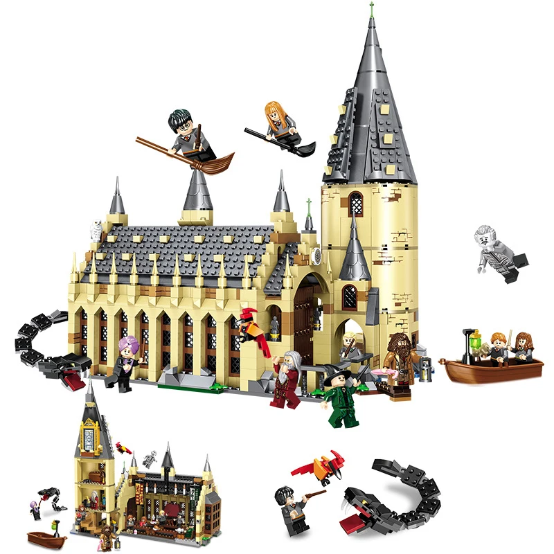 

926PCS 16052 Small Building Blocks Toys Compatible with Legoinglys Magic Great Hall Gift for girls boys children DIY
