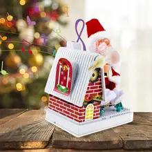 Забавная ветряная мельница, игрушечные Санта-клаусы, электрическая кукла, рождественские украшения