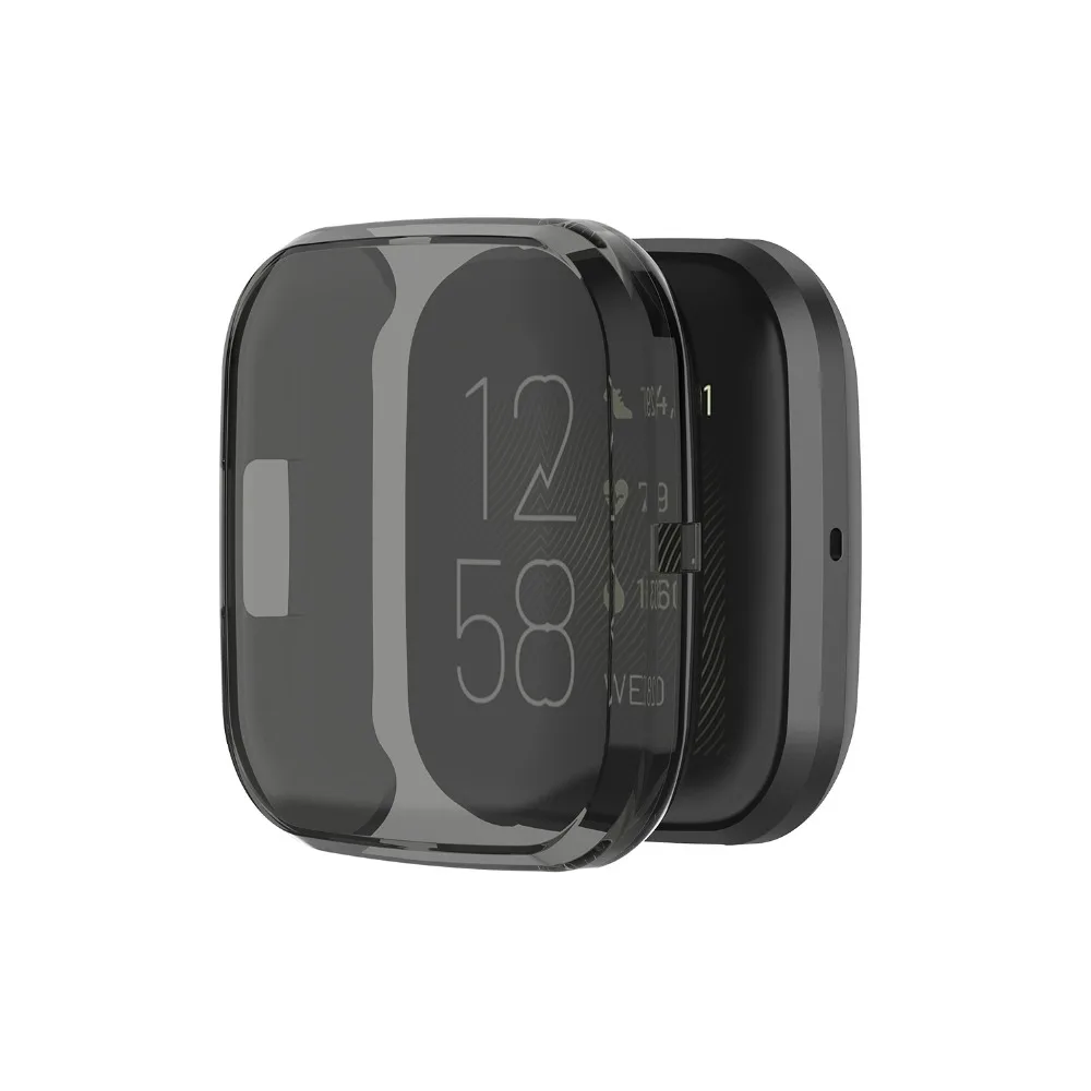 2 в 1 сменный Браслет для часов Fitbit versa 2 ремешок силиконовый браслет+ защитный чехол для Fitbit Versa 2 Чехол