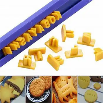

DIY Alphabet Plastic Cake Mould Letter Alphabet Biscuit Cookie Cutter Press Stamp Embosser Cookies Cutter Tools Kitchen Tools