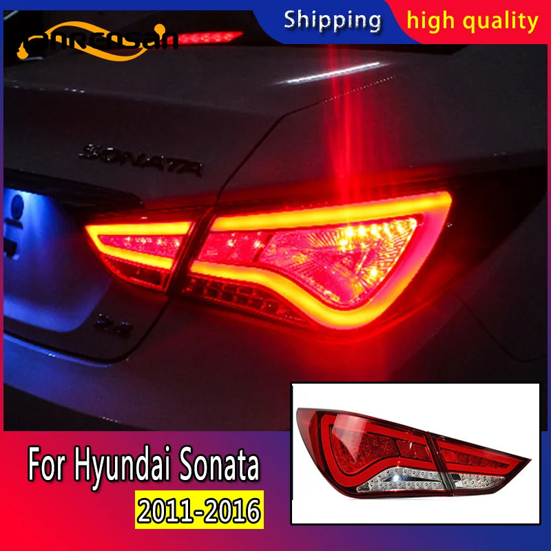 

Car Styling for Hyundai Sonata Tail Lights 2011-2016 Sonata YF LED Tail Lamp DRL Signal Brake Reverse auto Accessories