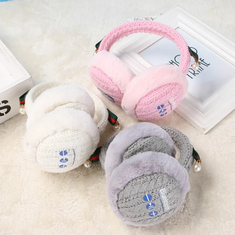 

Ear Protection Warm Foldable Bluetooth Earmuffs Headphones Wireless Music Foldable Ear Warmers With Microphone Femal