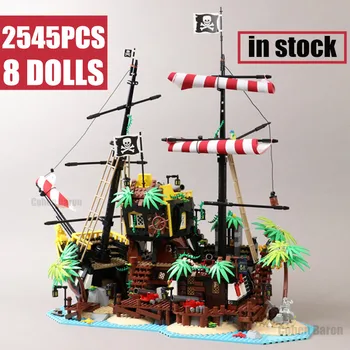 

New 2545PCS The Pirates of Barracuda Bay Caribbean Ship City View Creator Ideas Model Building Block Brick Kid Toy Gift