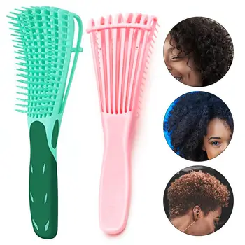 

Cyan Blue/Pink Hair Brush Massage Comb Scalp Detangle Easily With Wet/Dry Curly Natural Hair Reduce Fatigue For Women