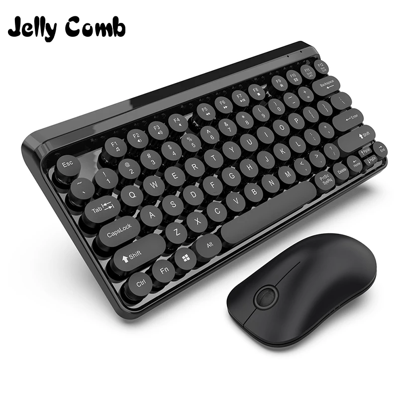 Jelly comb 2.4g teclado sem fio e mouse conjunto de teclado multimídia