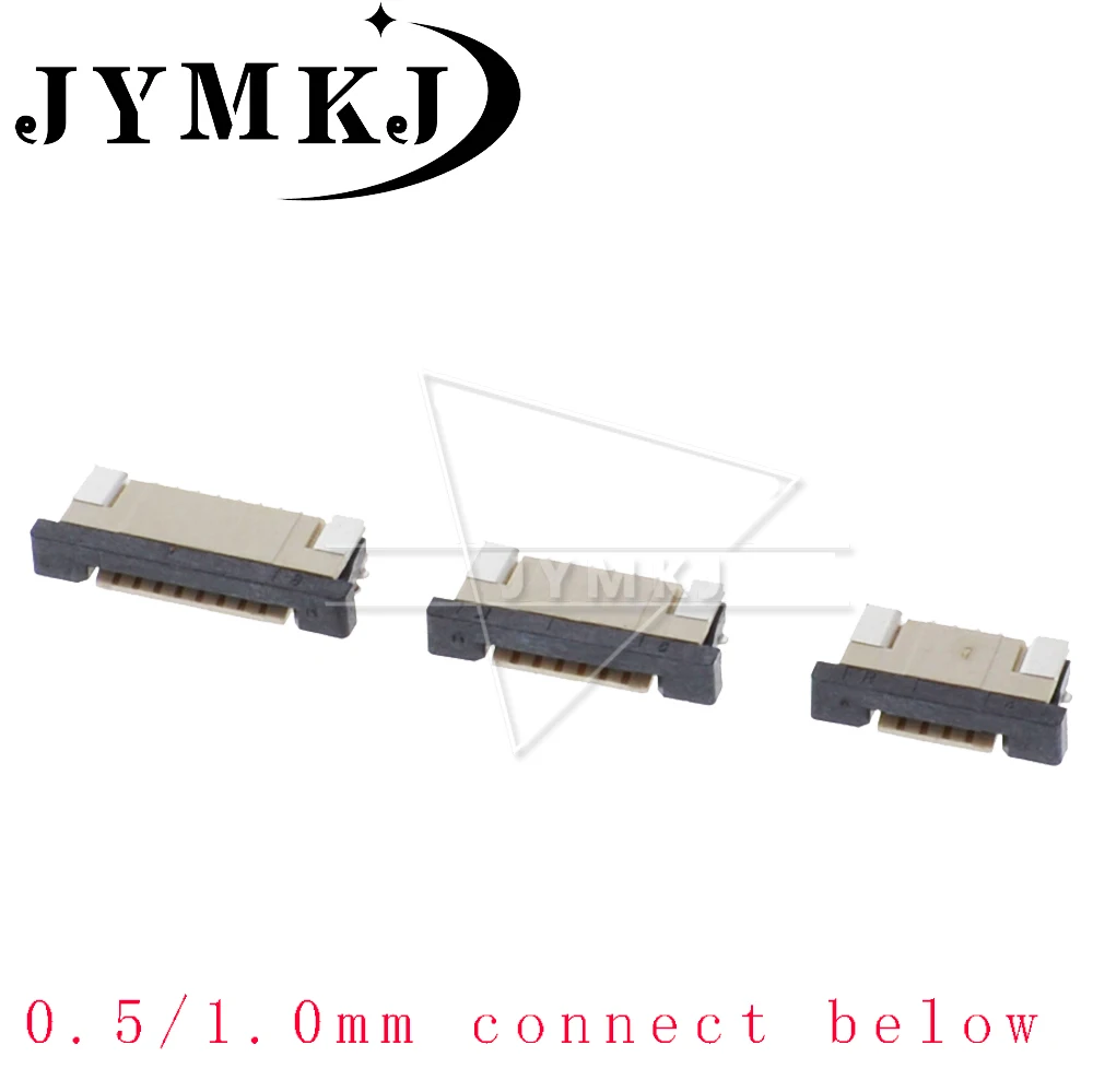 

10pcs FPC FFC connector 0.5 1.0 mm 4P 6P 8P 10P 12P 14P 16P 18P 20P 24P 26P 30P 32P Drawer Bottom Contact Type