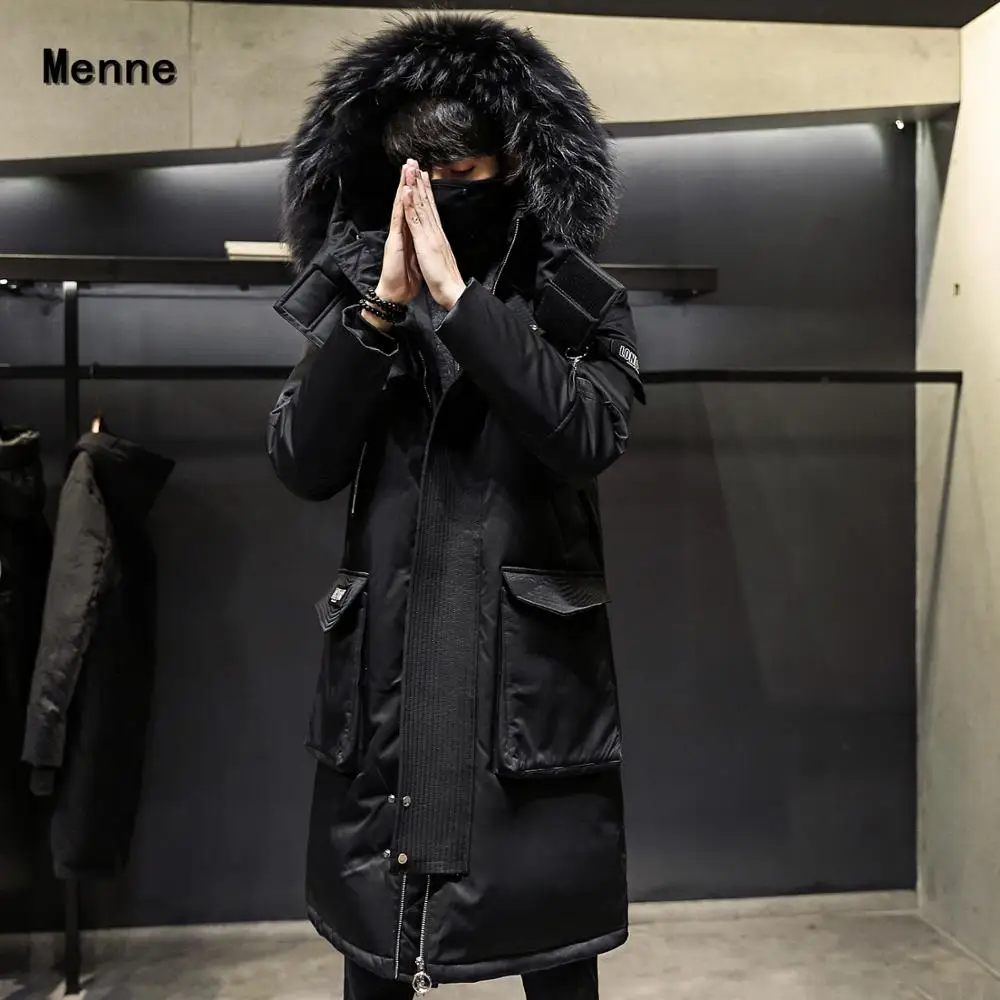 Menne winter jacket men winter Korean version of the thick down coat hooded men's clothing