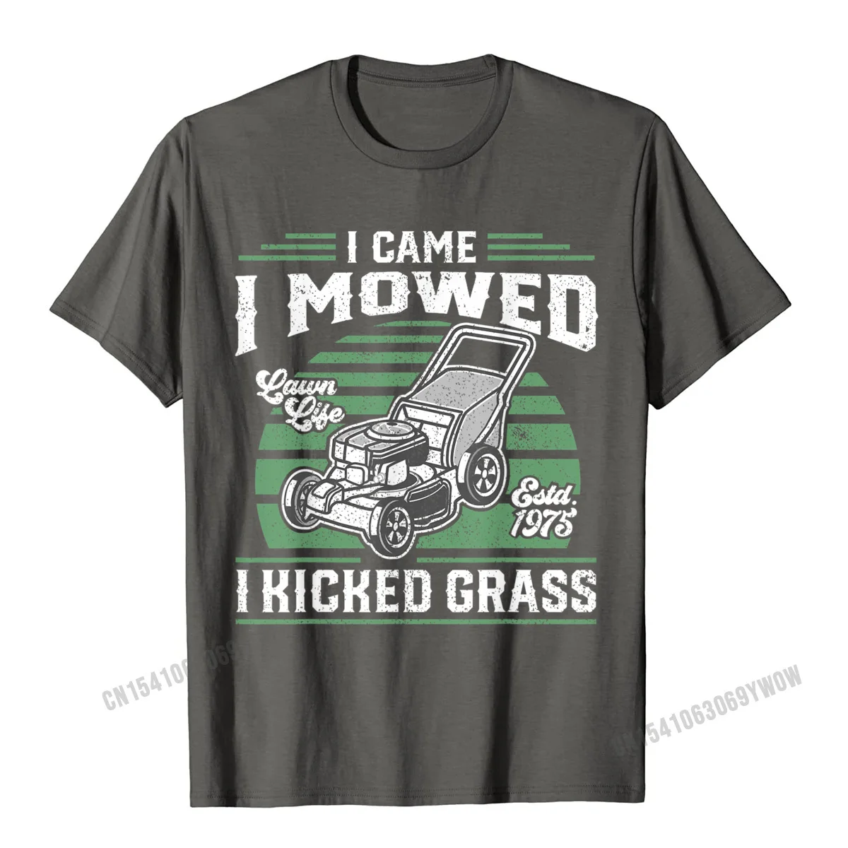 Design Group Summer Autumn Cotton Fabric Round Neck Men Tops Tees Custom Tee-Shirt New Coming Short Sleeve T Shirt I Came I Mowed I Kicked Grass Funny Lawn Mower Gift For Dad T-Shirt__81 carbon