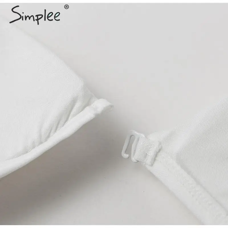 Simplee женское сексуальное нижнее белье с открытой спиной, однотонное, черное, белое, мягкое, облегающее, без косточек, весна-лето, женские шикарные облегающие бюстгальтеры с v-образным вырезом