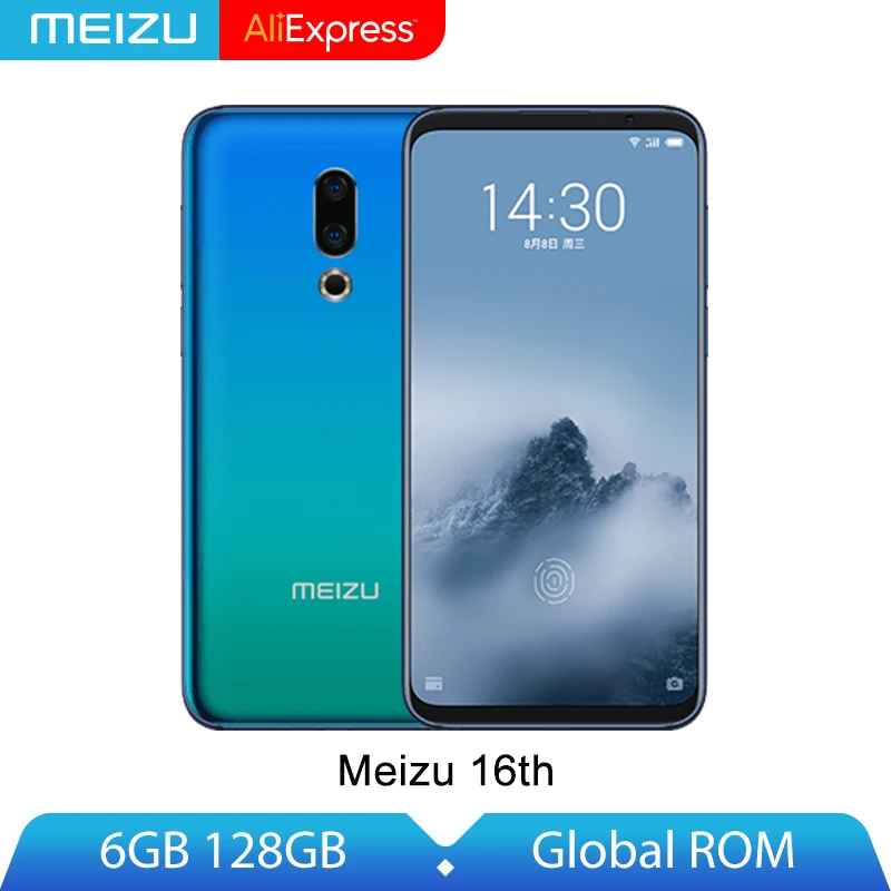Оригинальный Meizu 16th 16 th 6GB 128GB Snapdragon 845 восьмиядерный смартфон с двумя тыловыми