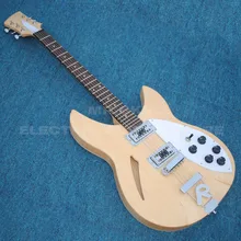 Ricken electric backer гитара из натурального дерева 6 струн полуполый корпус Джаз электрогитара индивидуальный логотип hardcase доступен